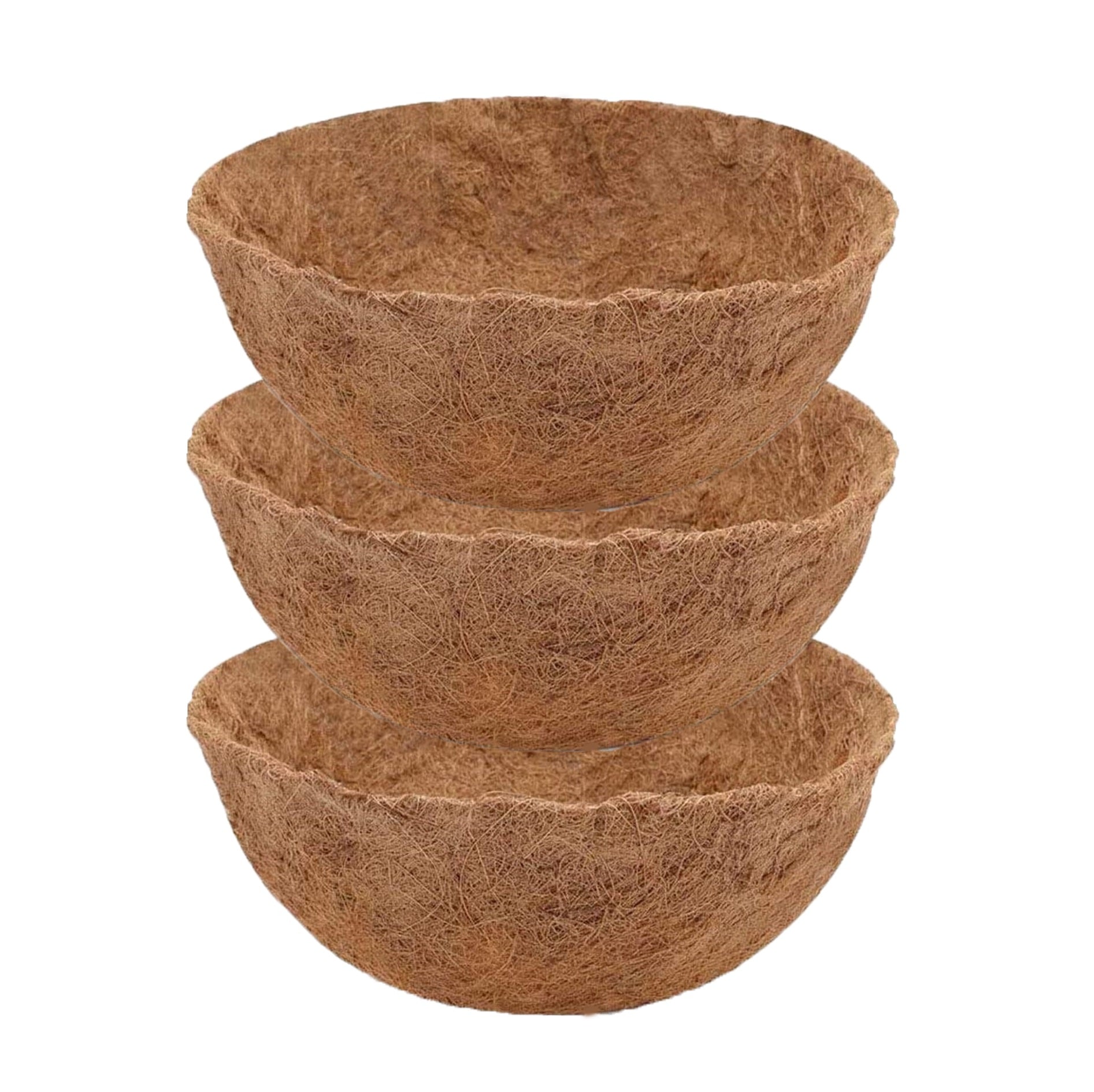 Coco Coir Liner for Hanging Planter Baskets - Pack of 3 Refill / Replacement Liners